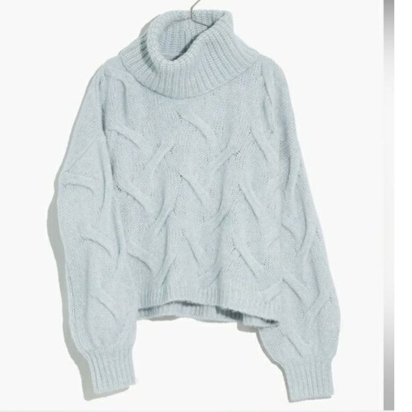 Madewell Somervell Modern Cable Turtleneck Sweater - Picture 1 of 4
